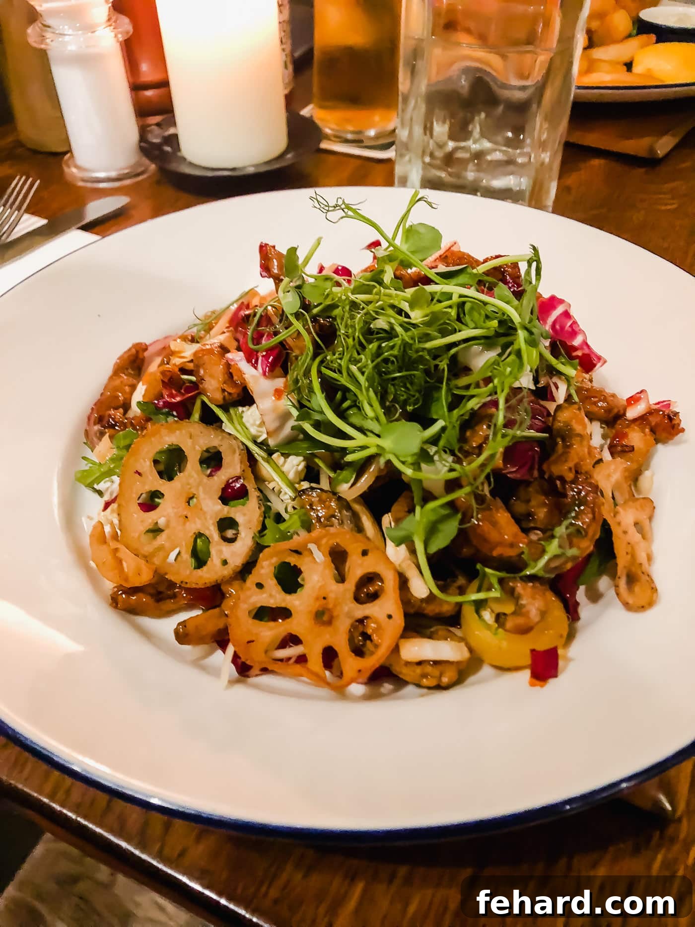 Close-up of a fresh, colorful salad plate, offering a healthy alternative meal