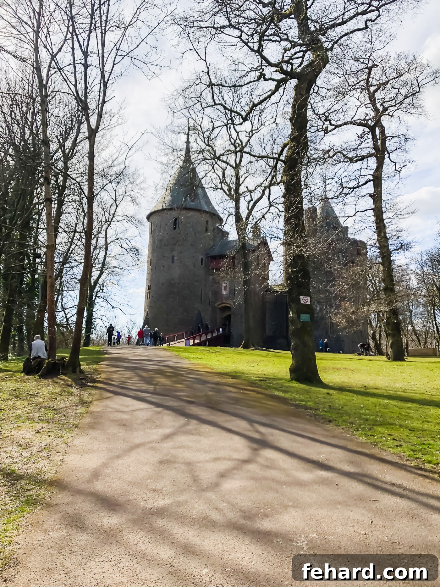 Another beautiful exterior view of Castell Coch, showcasing its romantic Gothic architecture
