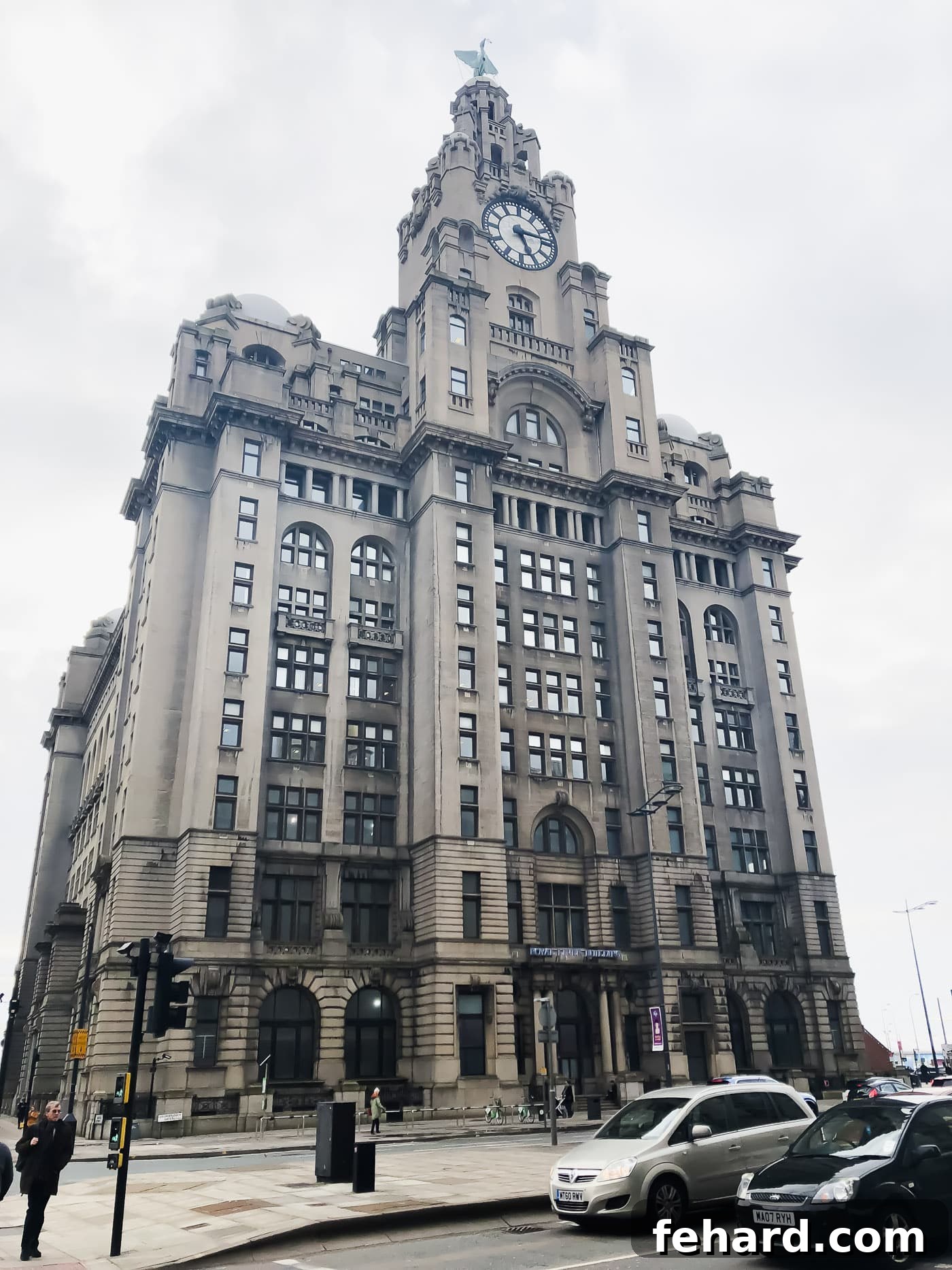 A grand view of a prestigious building in Liverpool, reflecting the city's elegance