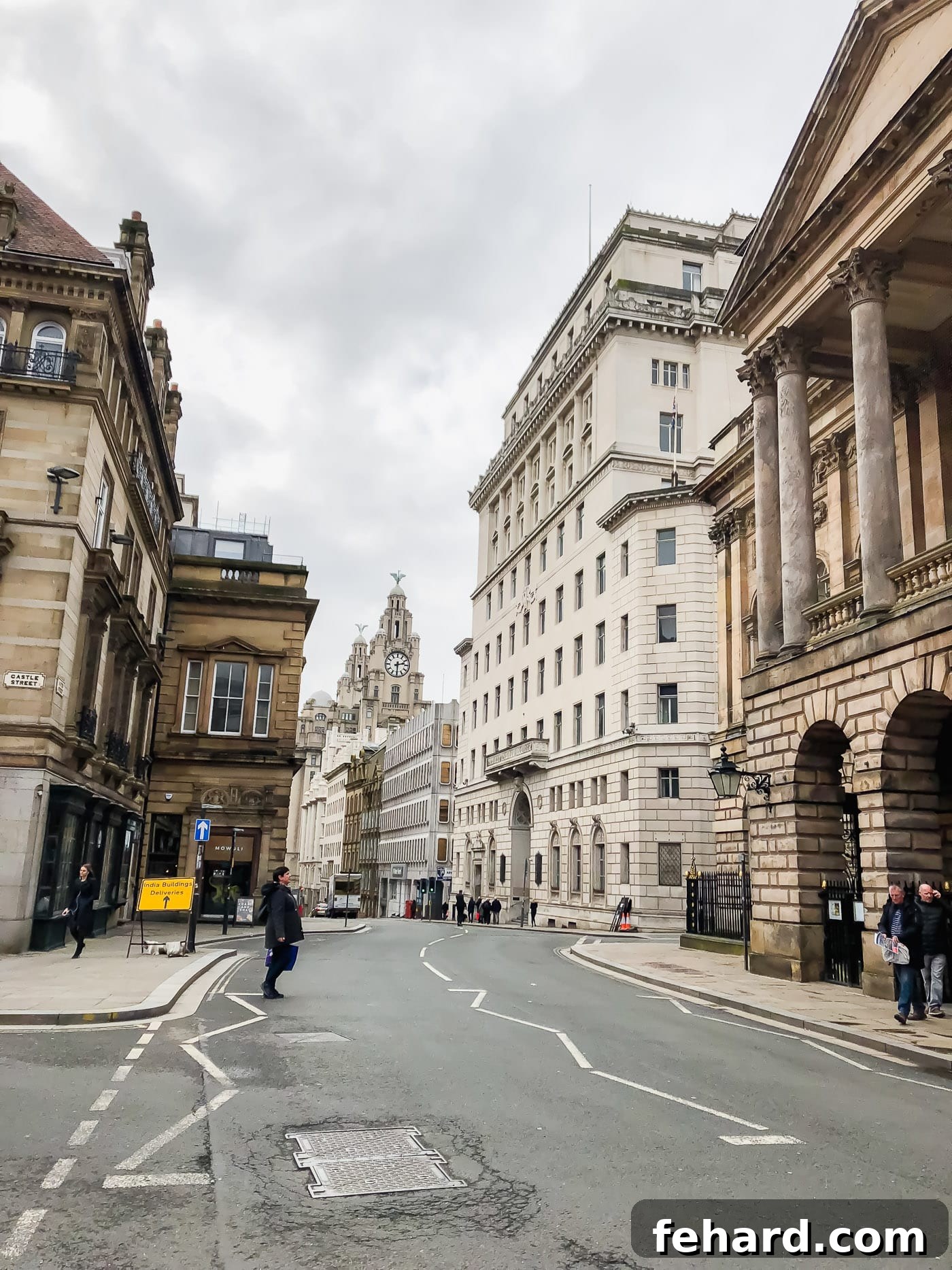 Another charming view of a street in Liverpool, showcasing its architectural beauty