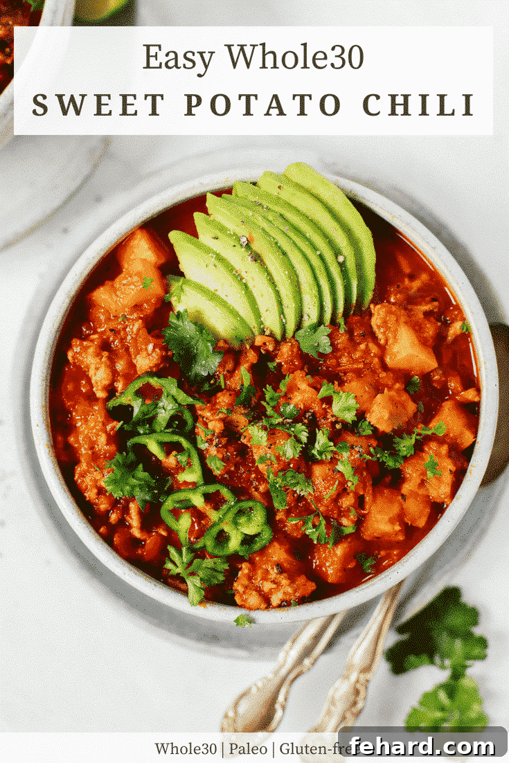 Easy Whole30 Sweet Potato Chili