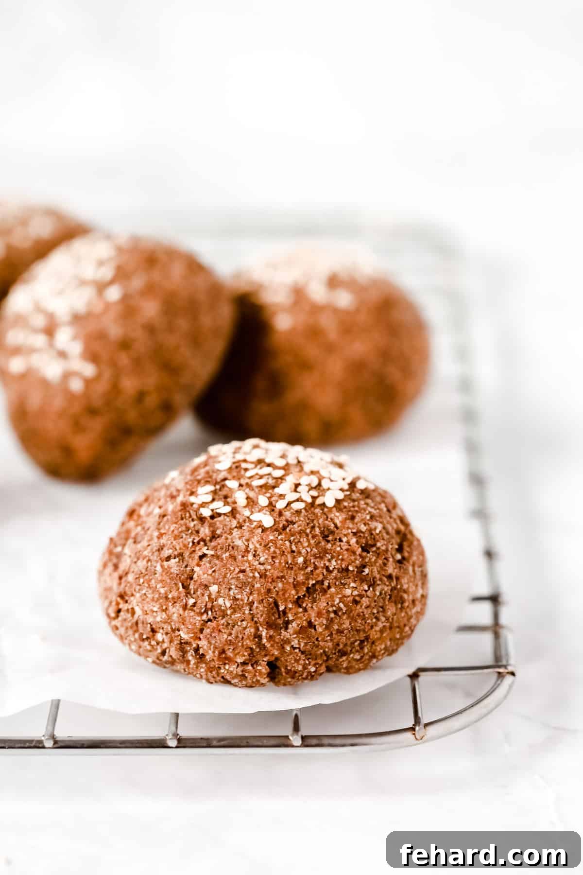 Fluffy Keto Dinner Rolls 4 close up of Low-carb Dinner Rolls