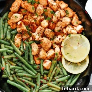 Spicy Green Beans Chicken Skillet.