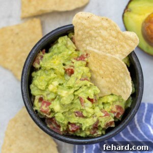 Bowl of Guacamole with chips