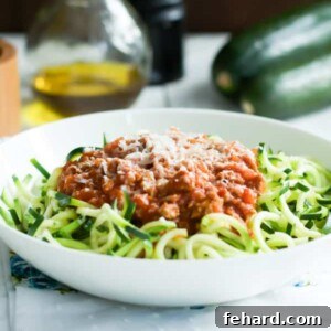 Turkey Bolognese Zucchini Pasta