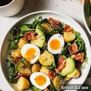 Quick & Fresh Breakfast Salad 11 A beautifully presented breakfast salad in a white bowl, ready to be served.