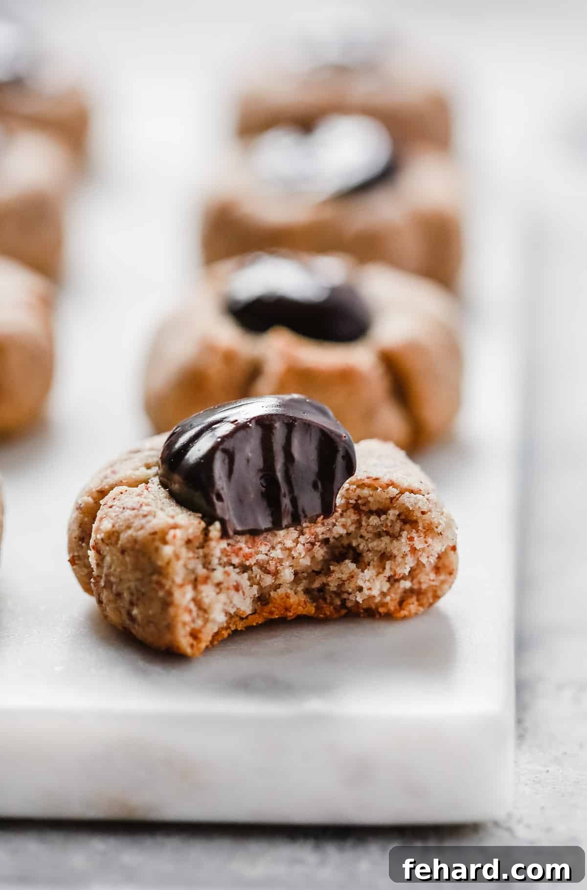 Sugar-free Nutella Thumbprint Cookies