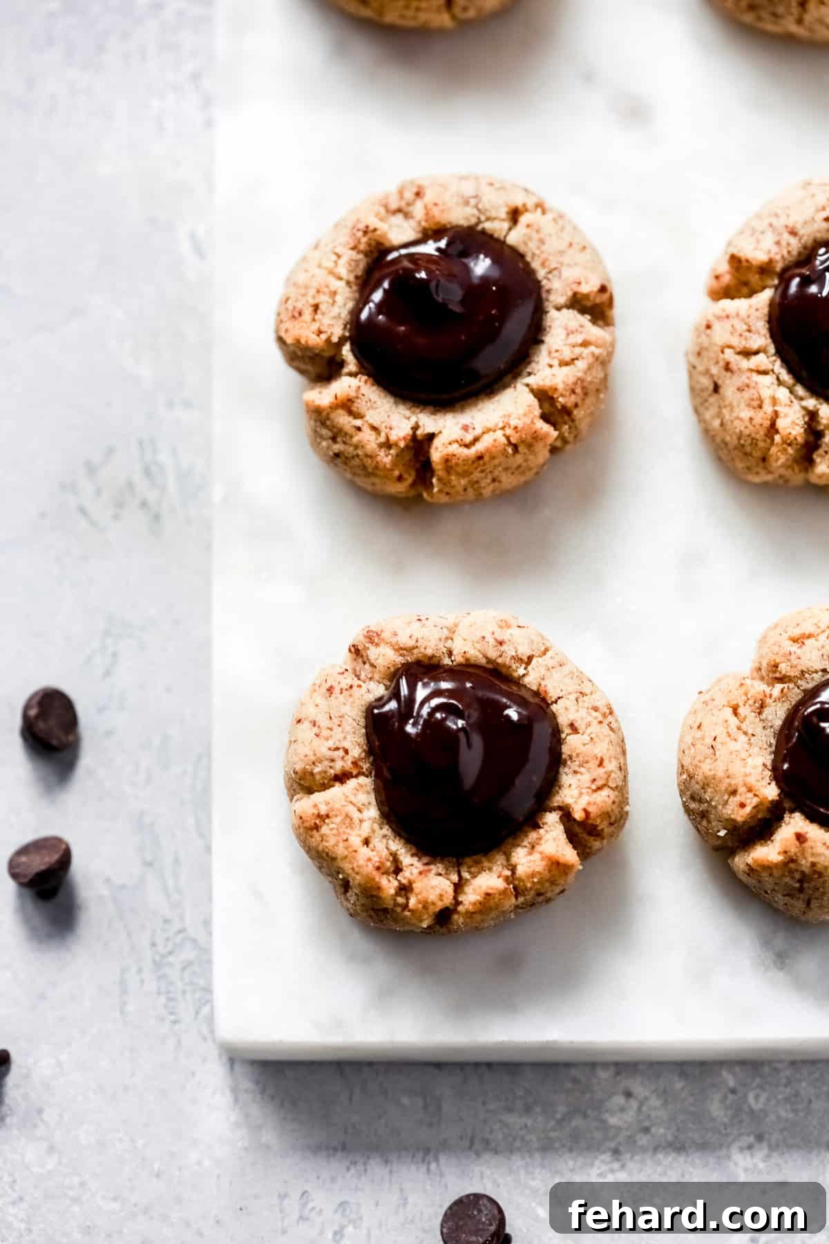 Sugar-free Nutella Thumbprint Cookies