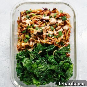 Low-carb Egg Roll in a Bowl with Sautéed Kale (Meal-Prep)