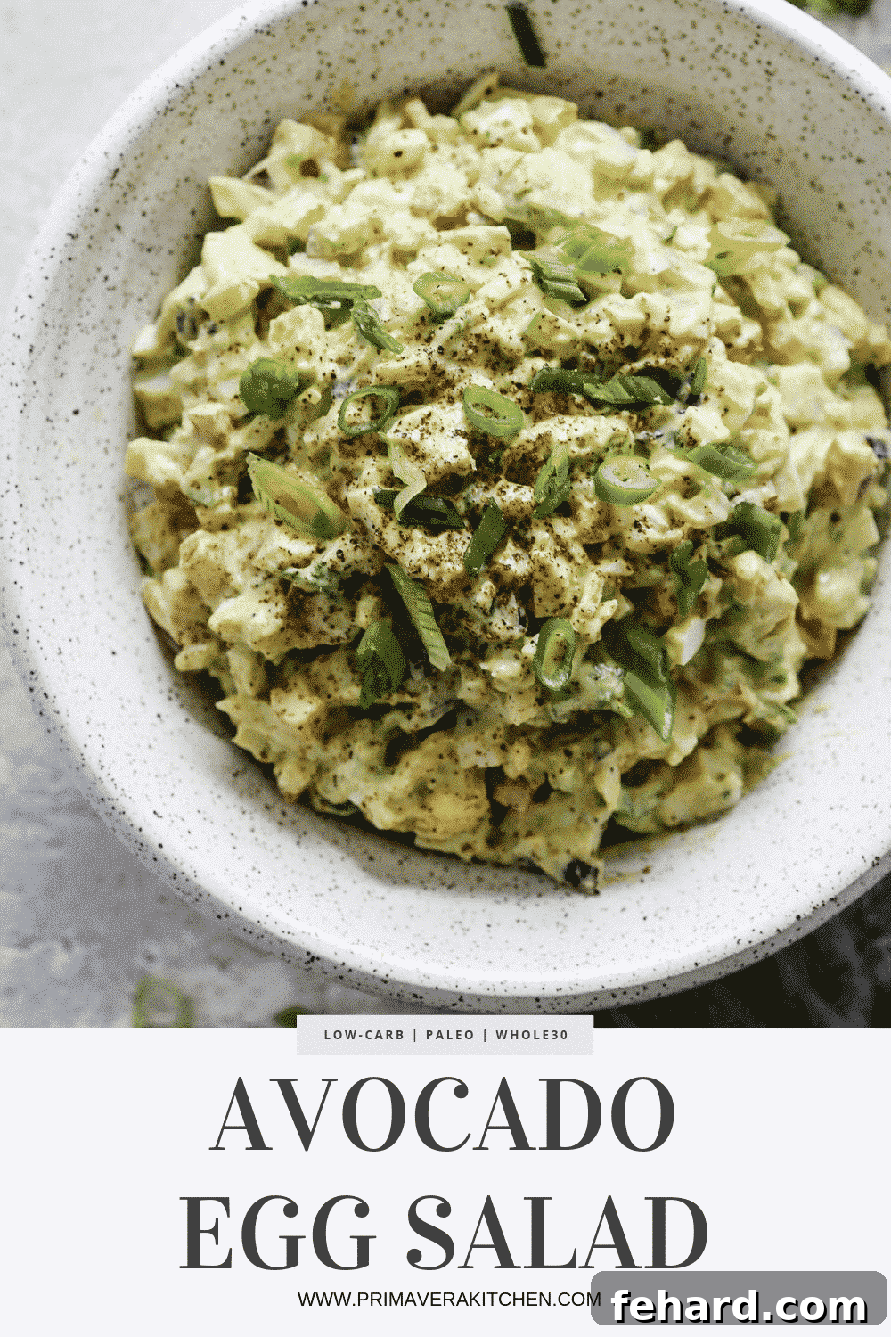 Avocado Egg Salad Recipe close up