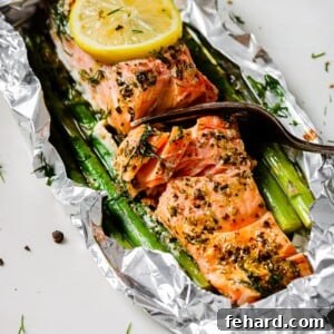 Oven baked salmon in foil