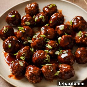 cocktail meatballs on a plate.