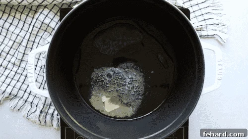 Tender Whole30 Pot Roast 6 olive oil and melted butter in a white cast iron pot