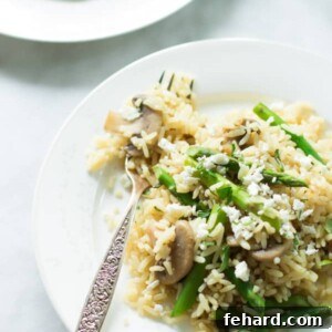 Rice with Mushroom and Asparagus