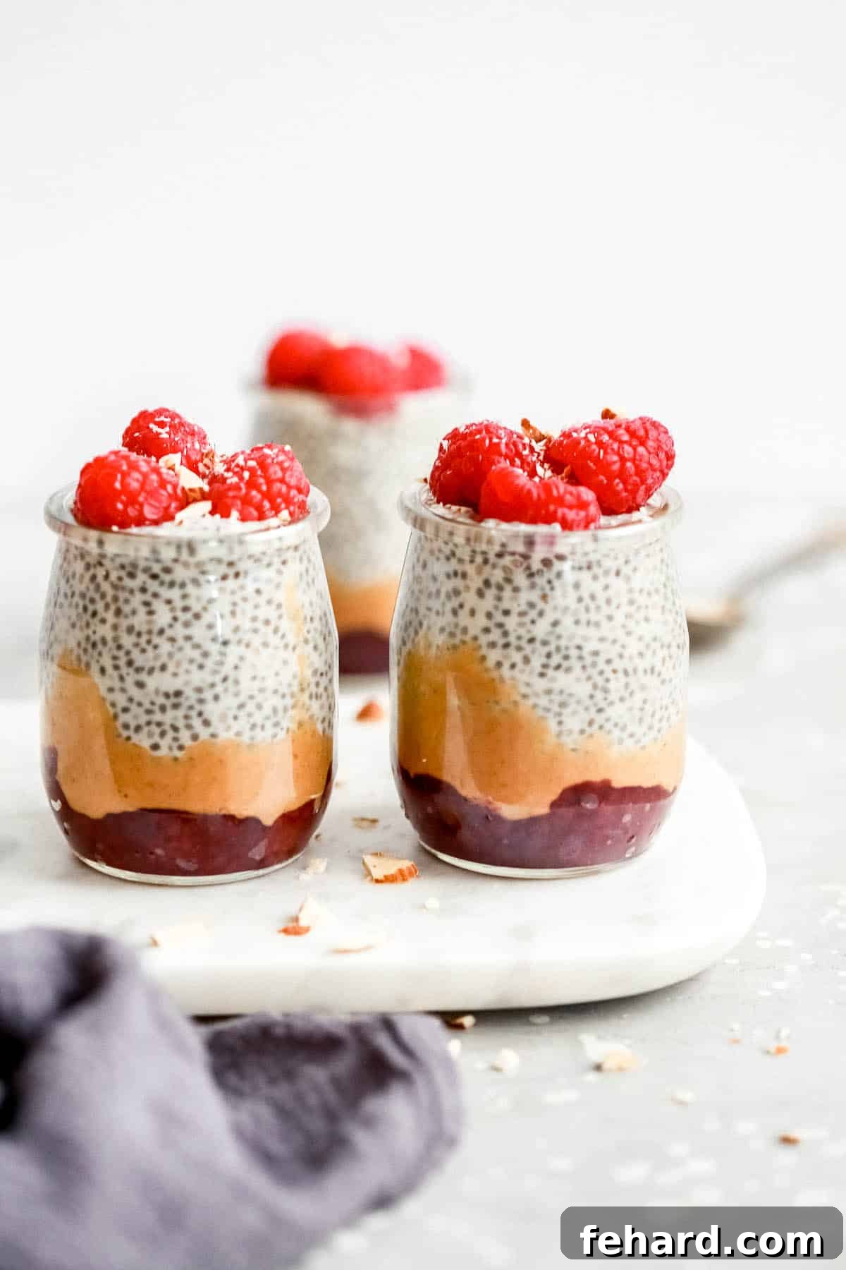 quick paleo friendly pudding topped with berries