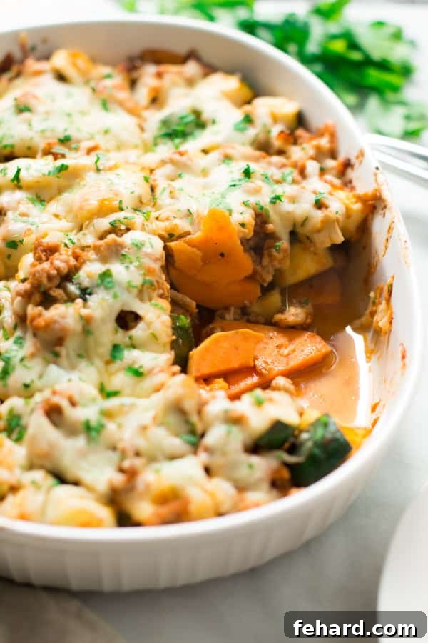Garden Zucchini Gratin 3 Sweet potato zucchini casserole, a vibrant and comforting dish.
