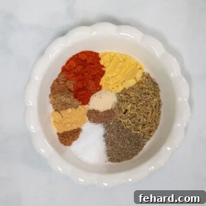 White dish with a blend of homemade Old Bay seasoning