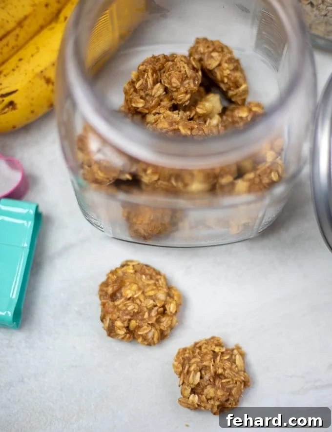 Glass jar filled with freshly baked homemade Peanut Butter Dog Treats