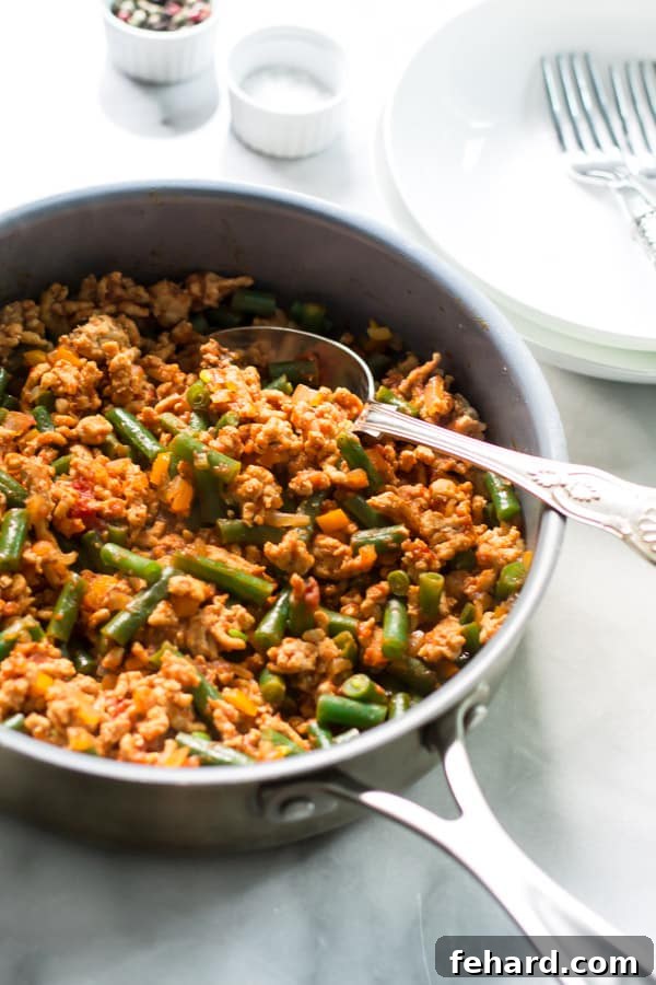 Ground Turkey Skillet with Green Beans - Primavera Kitchen