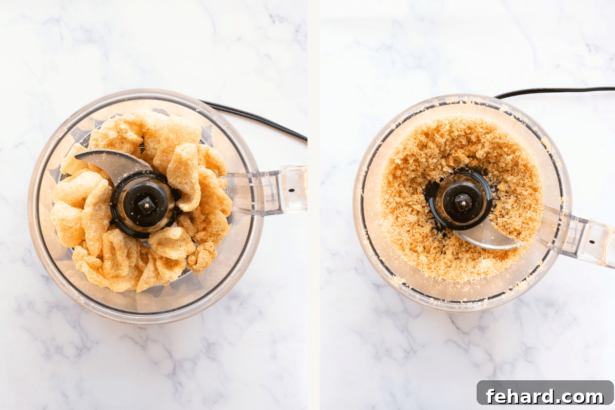 pork rinds in a food processor 