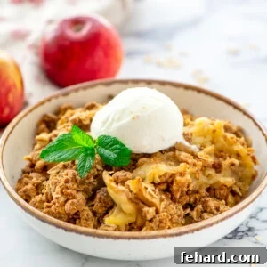 Old Fashioned Easy Apple Crisp Recipe with oats and modifications for an apple crisp topping without oats.