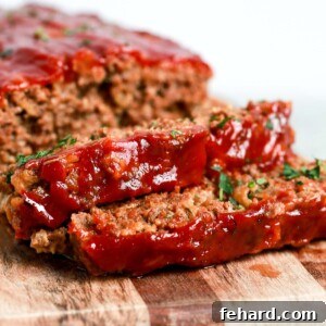 Guilt Free Meatloaf Perfection 10 close up a lean ground beef meat loaf