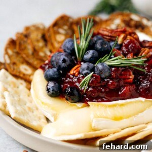 Baked Brie with Cranberry Sauce