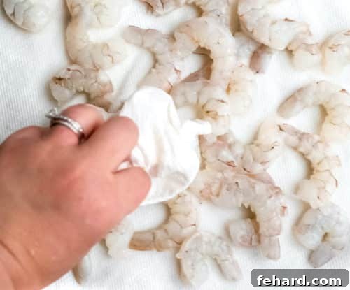 Patting dry with paper towels