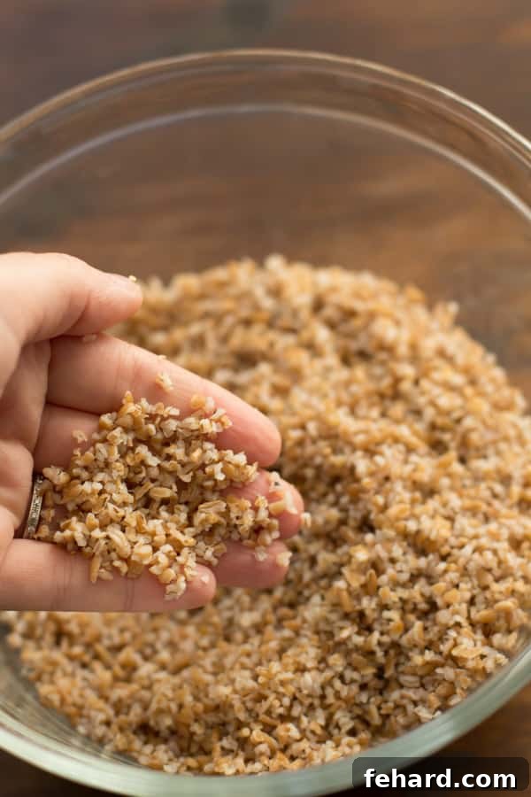 bulgur in a bowl