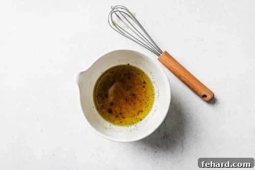 salad dressing in a small bowl