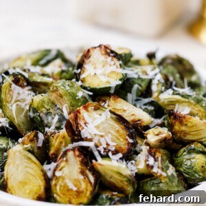 closeup of brussels sprouts in a white bowl