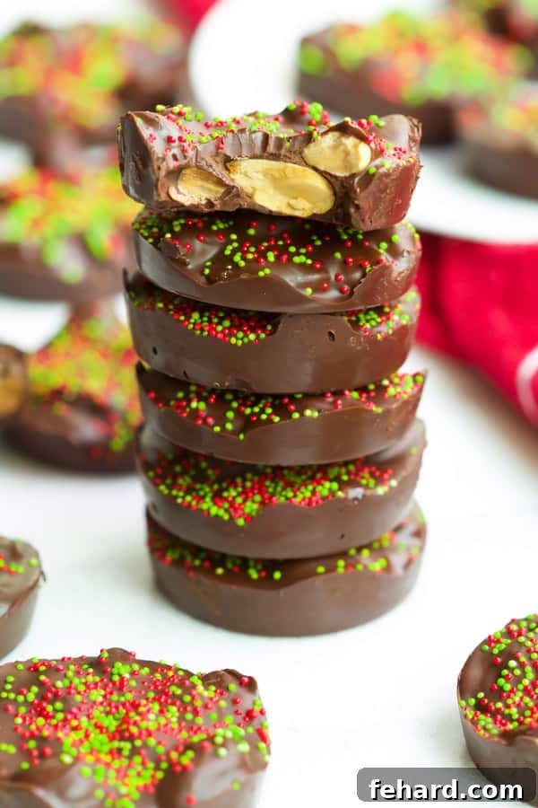 Christmas Almond Chocolate Cups - Easy 3-Ingredient No-Bake Recipe Delicious 3-ingredient Christmas Almond Chocolate Cups, an easy no-bake holiday treat, perfect for gifting and sharing.