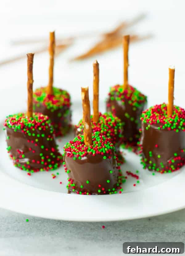 4-Ingredient Christmas Chocolate Banana Treats