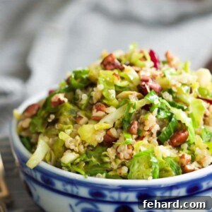 Warm Quinoa Brussels Sprouts Salad finished