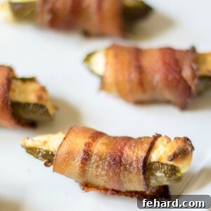 Blazing Bacon Poppers 3 Close up of bacon wrapped jalpeno popper