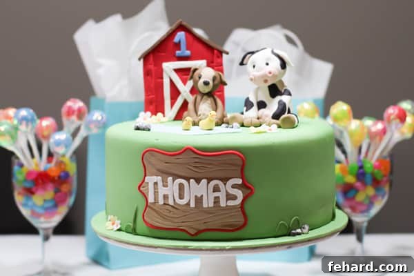 Thomas's First Birthday Farm Theme Life Beyond Cooking: Thomas's First Birthday Cake