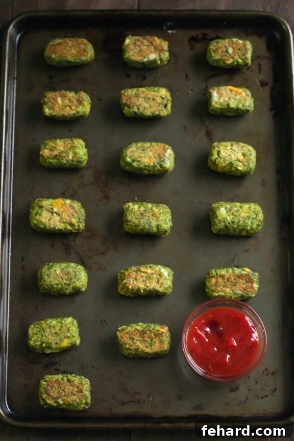 Low-Carb Broccoli Tots Recipe - Step-by-step image showcasing the preparation process for a healthy vegetable snack.