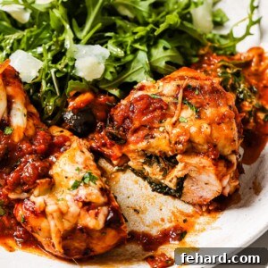 Spinach and feta stuffed chicken