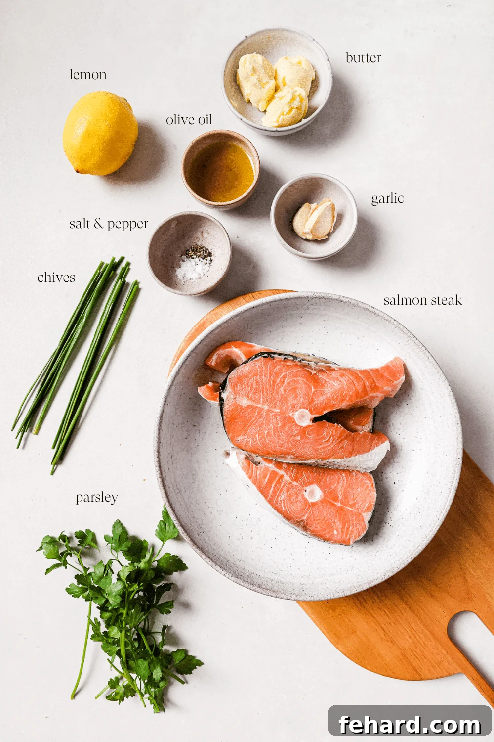 Pre-measured ingredients against a white background.