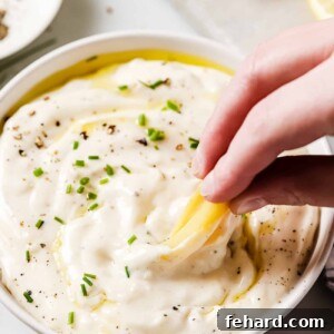 overhead view of Homemade Garlic Aioli