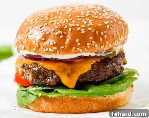 The Ultimate Homemade Burger 11 closeup of hamburger