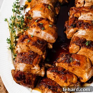 Honey Garlic Pork Tenderloin dish