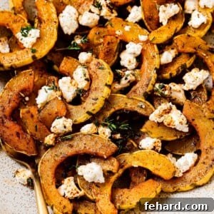 overhead view of Roasted Delicata Squash
