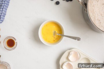 2 large eggs whisked with ½ cup of prepared tapioca pudding.