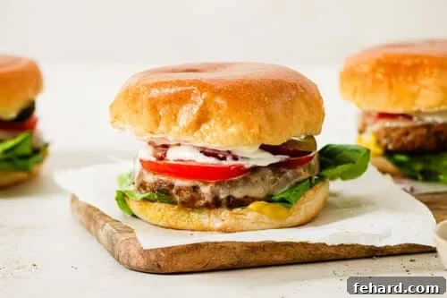 ground turkey burger on top of a wooden board