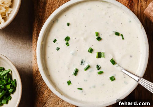 overhead view of horseradish sauce in a white bowl