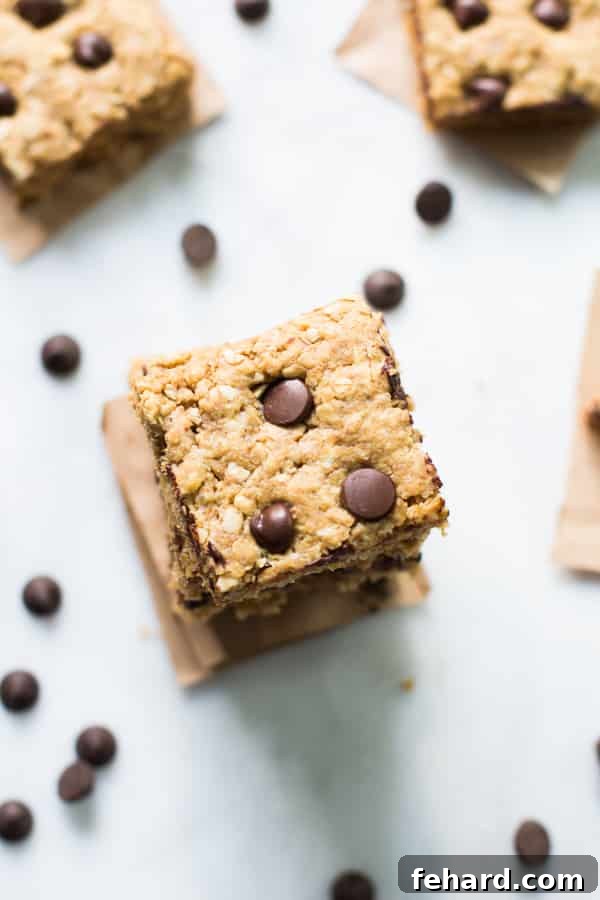 Peanut Butter Chocolate Chip Bars Peanut Butter Chocolate Chip Bars, freshly baked