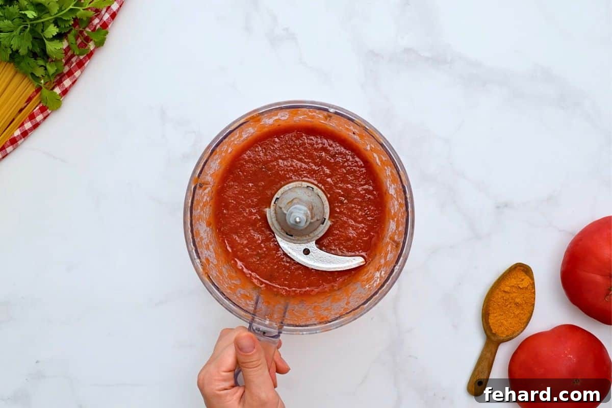 Spaghetti With Rotel Rotel Tomatoes Pureed in small food processor for base of Taco Spaghetti.