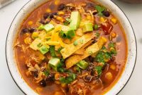 Fiesta Slow Cooker Chicken Tortilla Soup