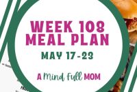 Meal Plan 108: 7-Day Weekly Menu for Balanced Eating